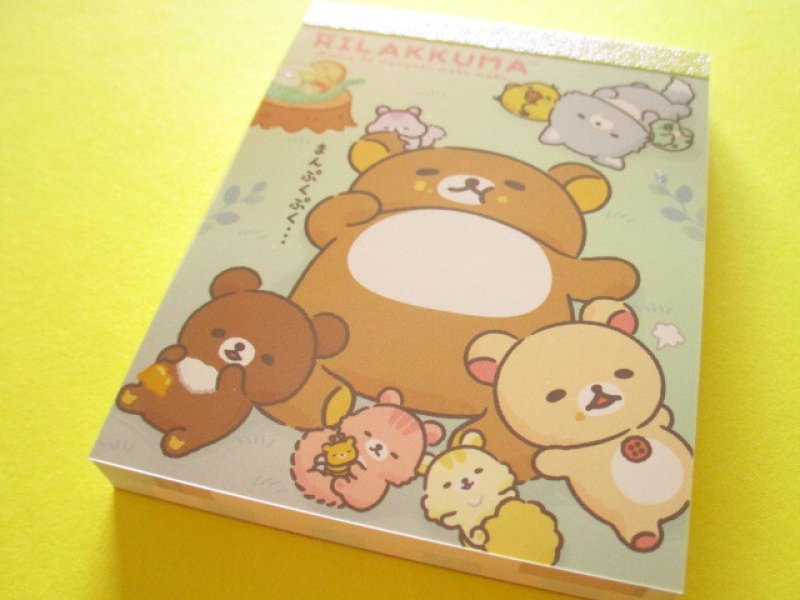 Photo1: Kawaii Cute Mini Memo Pad Rilakkuma San-x *Minna de mampuku maku maku (MH22001-1) (1)