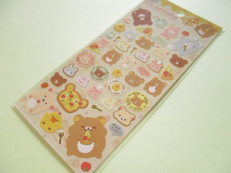 Photo1: Kawaii Cute Stickers Sheet Rilakkuma San-x *Minna de mampuku maku maku (SE62002) (1)