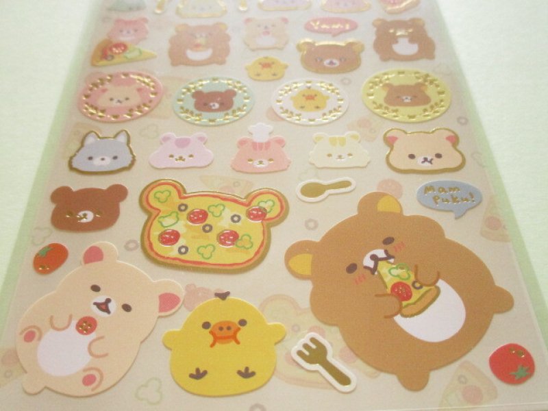 Photo2: Kawaii Cute Stickers Sheet Rilakkuma San-x *Minna de mampuku maku maku (SE62002)