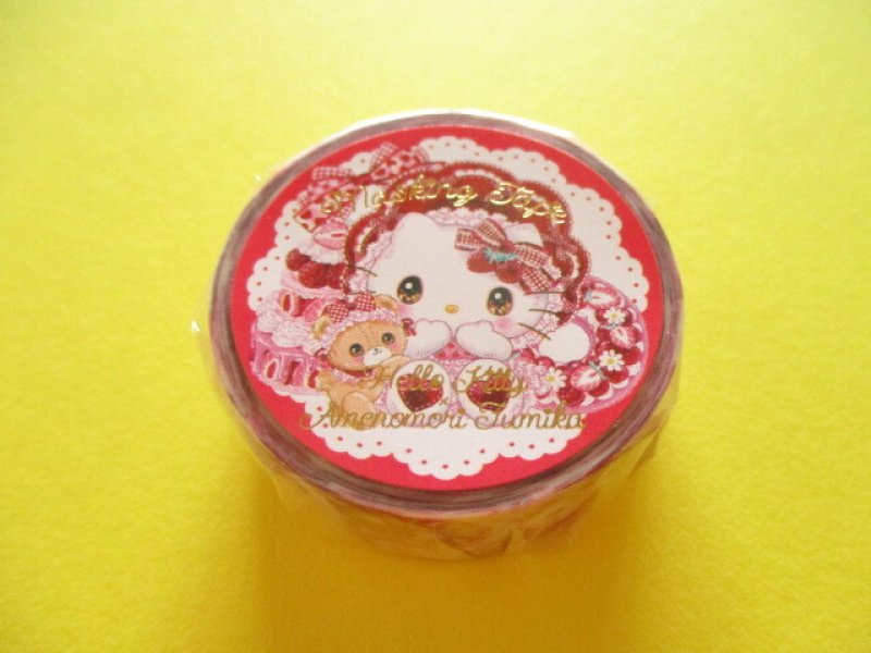 Photo1: Kawaii Cute Masking Tape Sticker Sanrio Characters × 飴ノ森ふみか Amenomori Fumika Clothes Pin *Hello Kitty (MT-84026) (1)