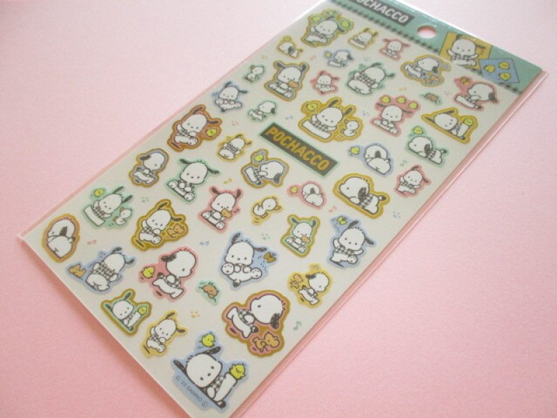 Photo1: Kawaii Cute Stickers Sheet Sanrio *Pochacco (Check Design 410759) (1)