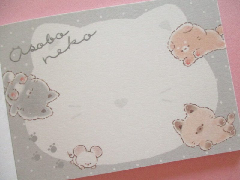 Photo2: Kawaii Cute Mini Memo Pad Asobo Neko Crux＊つみあげ (124405)
