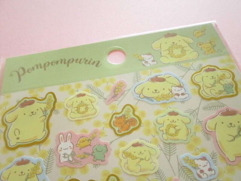 Photo3: Kawaii Cute Stickers Sheet Sanrio *POMPOMPURIN (Mimosa Wreath 410742)