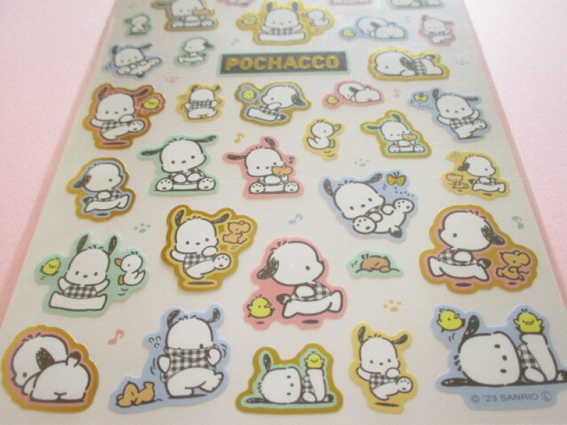 Photo2: Kawaii Cute Stickers Sheet Sanrio *Pochacco (Check Design 410759)