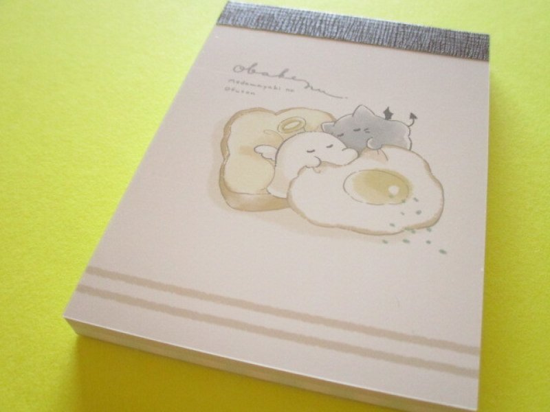 Photo1: Kawaii Cute Mini Memo Pad Obakenu Crux *Bread (124651） (1)