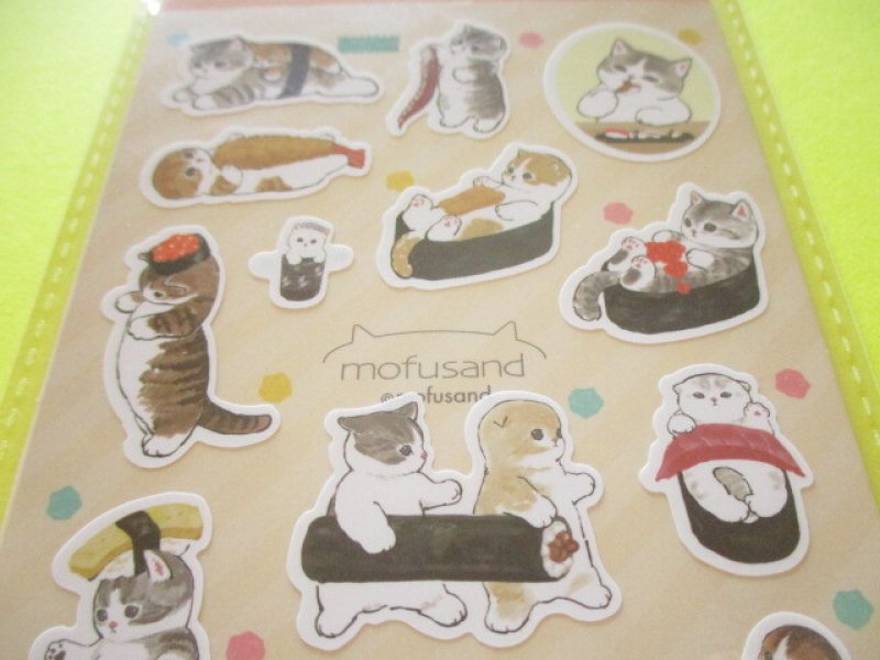 Photo1: Kawaii Cute Stickers Sheet Eikoh *Mofusand (133356-Yellow)