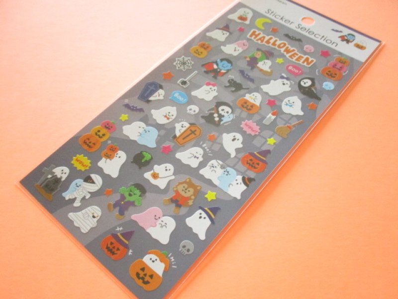 Photo1: Kawaii Cute Stickers Sheet Gaia *Happy Halloween (466733-1) (1)