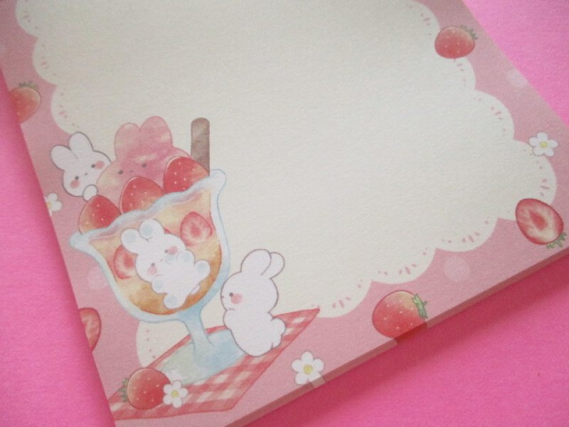 Photo3: Kawaii Cute Large Memo Pad Kyowa *ichigomamire (34-239-Rabbit )