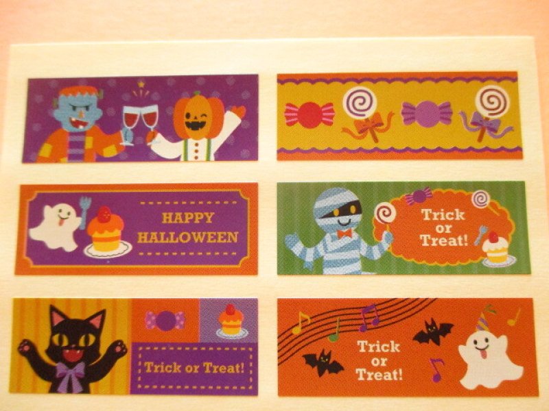 Photo2: Kawaii Cute Film Stick Seals Set Kyowa *Halloween Time (62-E43)