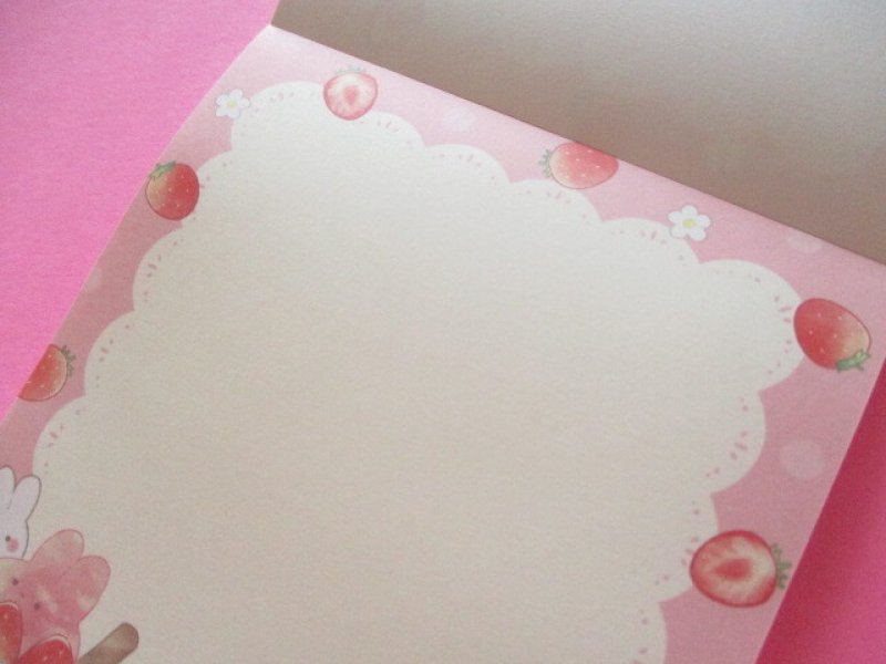 Photo2: Kawaii Cute Large Memo Pad Kyowa *ichigomamire (34-239-Rabbit )