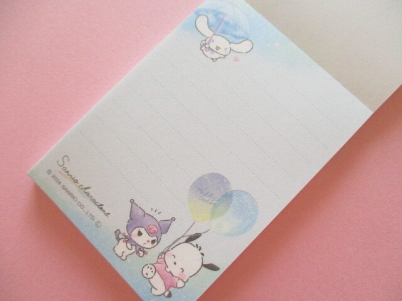 Photo1: Kawaii Cute Mini Memo Pad Sanrio Characters Sanrio *Clear Color (304664)