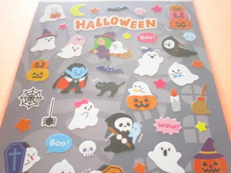 Photo1: Kawaii Cute Stickers Sheet Gaia *Happy Halloween (466733-1)