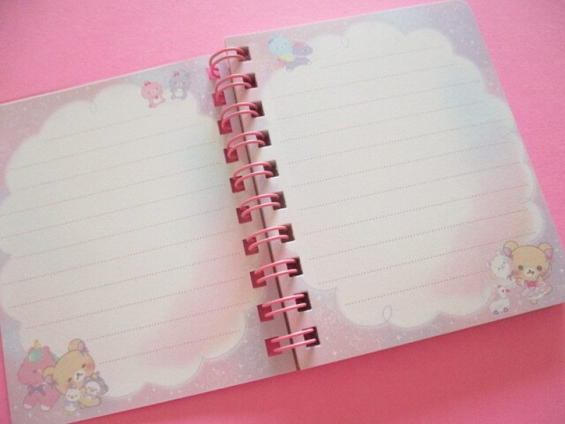 Photo1: Kawaii Cute Spiral Mini Memo Pad Korilakkuma San-x *お空のくるりんわたあめ (MH22602)
