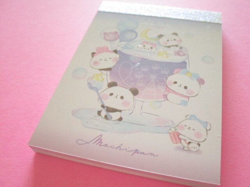 Photo1: Kawaii Cute Mini Memo Pad Mochi Mochi Panda Kamio Japan *Amusement Park (221546) (1)