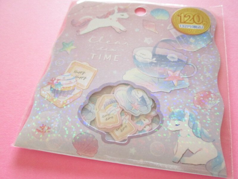 Photo1: Kawaii Cute Sticker Flakes Sack Kamio Japan *Clear tea time  (221877) (1)