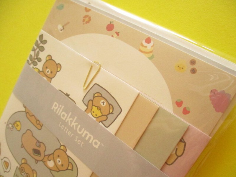 Photo1: Kawaii Cute Regular Letter Set Basic Rilakkuma San-x *Favorite Things (LH81601)
