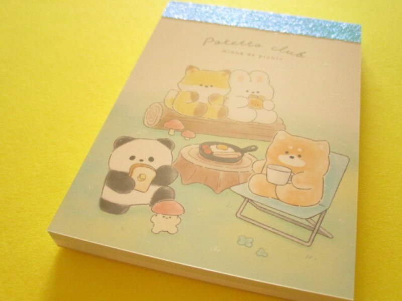 Photo1: Kawaii Cute Mini Memo Pad Potetto Club Crux *Picnic (125930) (1)