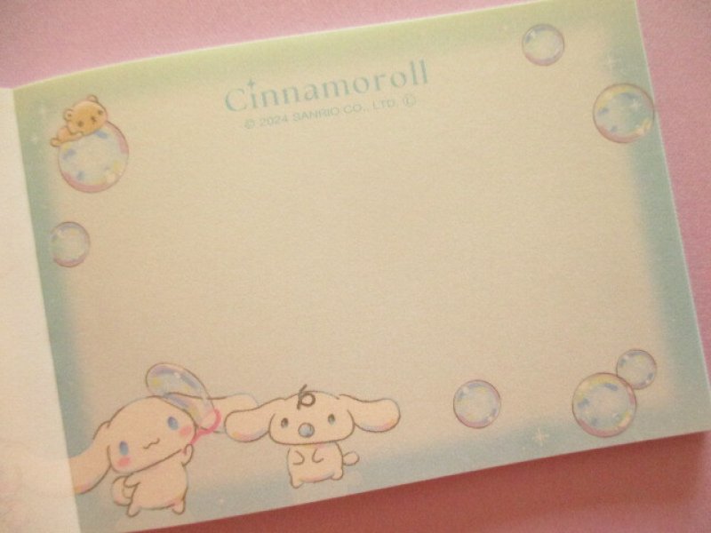 Photo2: Kawaii Cute Mini Memo Pad Cinnamoroll Sanrio *Soap Bubble (123264)