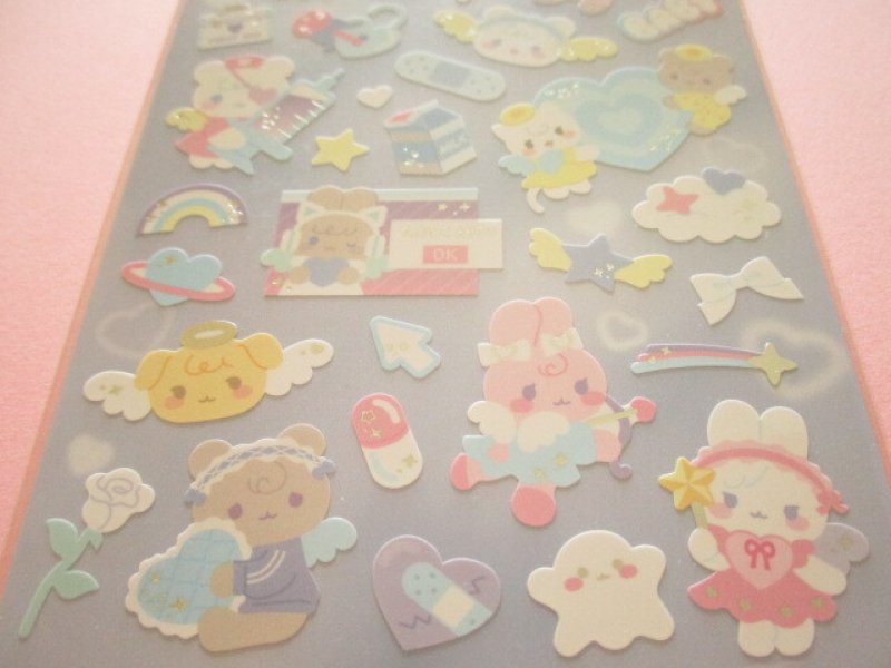 Photo2: Kawaii Cute Topping Lab Stickers Sheet Gaia *Angel (466742-Blue)