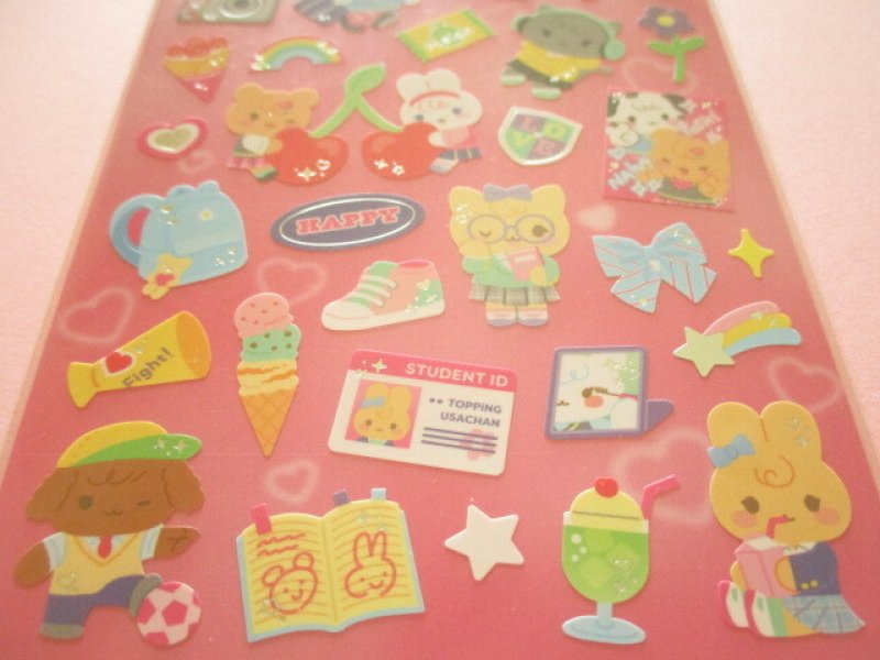 Photo2: Kawaii Cute Topping Lab Stickers Sheet Gaia *School (466742-Pink)