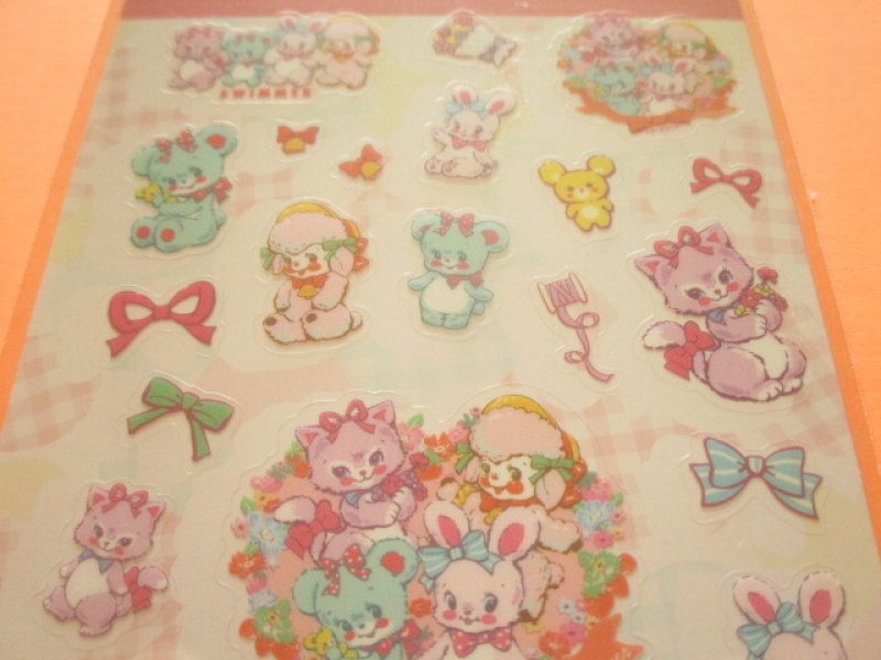 Photo1: Kawaii Cute Point Stickers Sheet *SWIMMER (SE-SW10271)