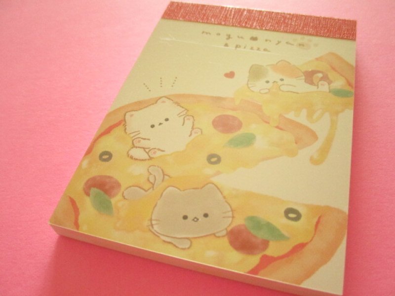 Photo1: Kawaii Cute Mini Memo Pad Mogu♡nyan Kamio Japan *Pizza (222043) (1)