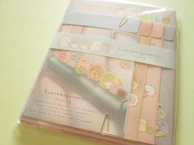 Photo1: Kawaii Cute Regular Letter Set Sumikkogurashi San-x *Sumikkogurashi Drawing (LH81901) (1)