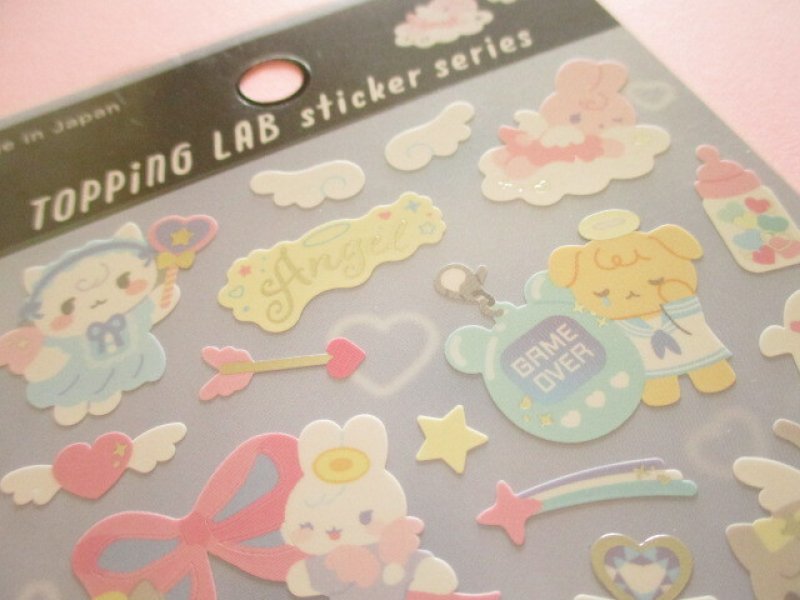 Photo3: Kawaii Cute Topping Lab Stickers Sheet Gaia *Angel (466742-Blue)