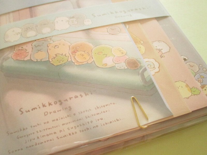 Photo2: Kawaii Cute Regular Letter Set Sumikkogurashi San-x *Sumikkogurashi Drawing (LH81901)