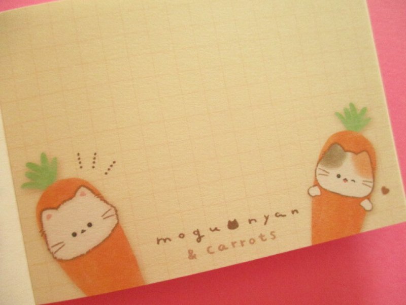 Photo2: Kawaii Cute Mini Memo Pad Mogu♡nyan Kamio Japan *Carrot (222042)