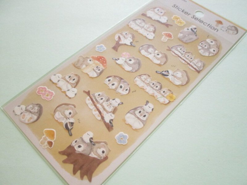 Photo1: Kawaii Cute Stickers Sheet Gaia *Japanese dwarf flying squirrel (466746-1) (1)