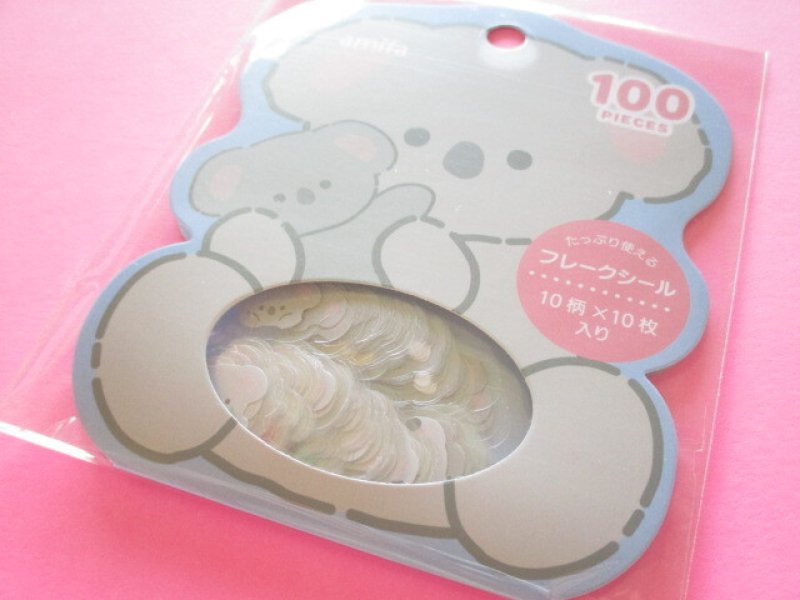 Photo1: Kawaii Cute Sticker Flakes Sack Daily Animal  Amifa *Koala (141160-4) (1)