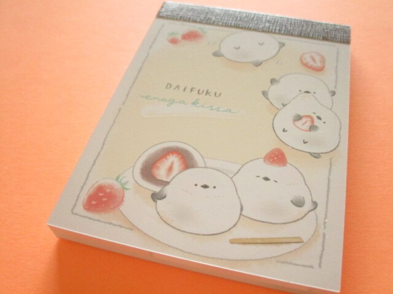 Photo1: Kawaii Cute Mini Memo Pad Kamio Japan *Daifuku Enaga (223530) (1)