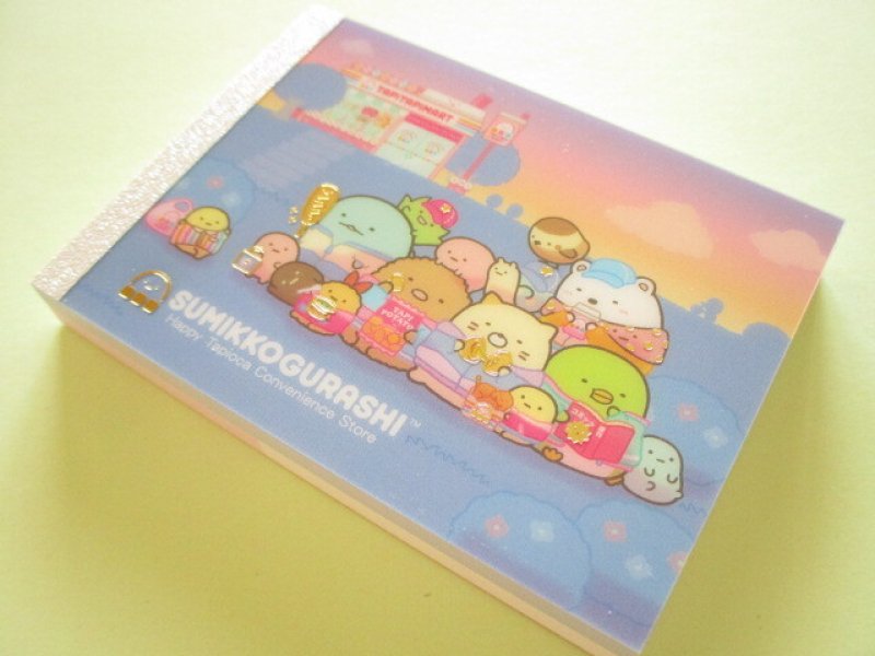 Photo1: Kawaii Cute Mini Memo Pad Sumikkogurashi San-x *Happy Tapioca Convenience Store (MH24001-2) (1)