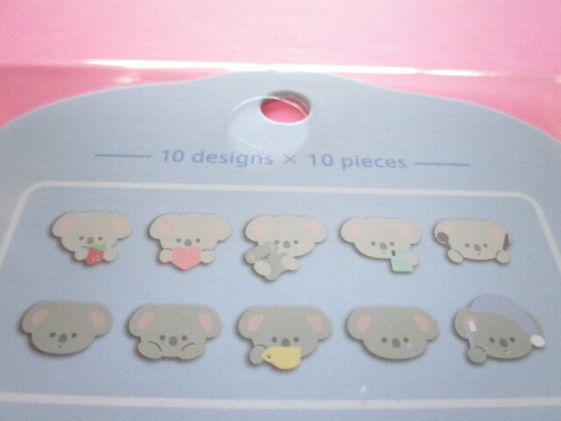 Photo2: Kawaii Cute Sticker Flakes Sack Daily Animal Amifa *Koala (141160-4)