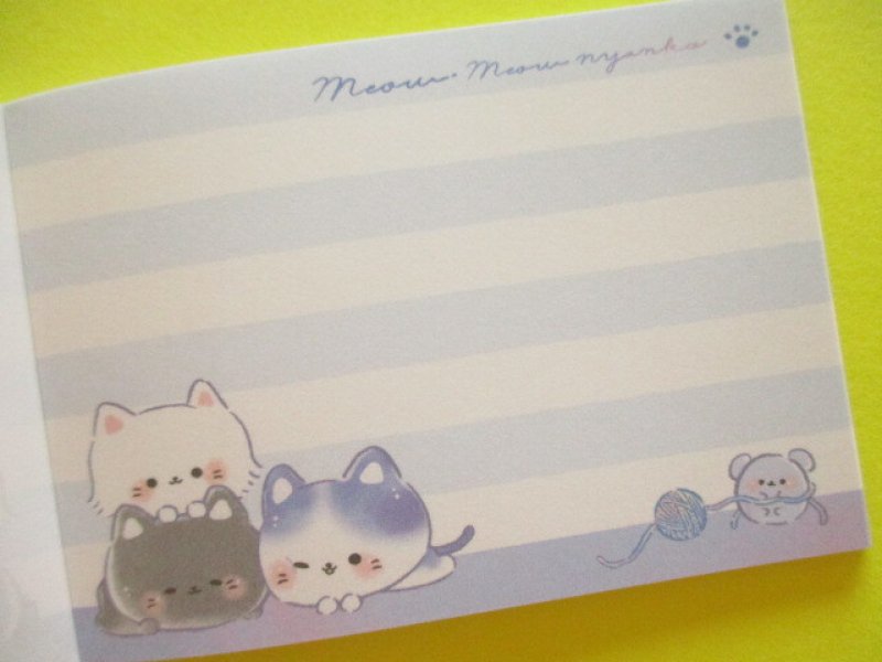 Photo2: Kawaii Cute Mini Memo Pad Crux *Meow Meow Nyanko (125994)
