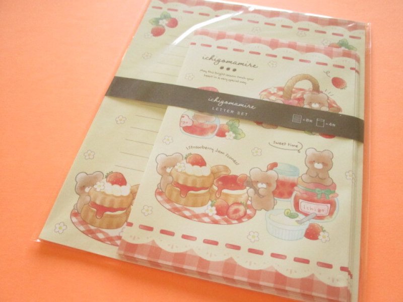 Photo1: Kawaii Cute Letter Set Kyowa *ichigomamire (42-195 Bear) (1)