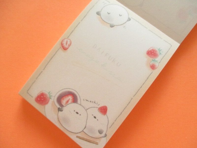 Photo1: Kawaii Cute Mini Memo Pad Kamio Japan *Daifuku Enaga (223530)