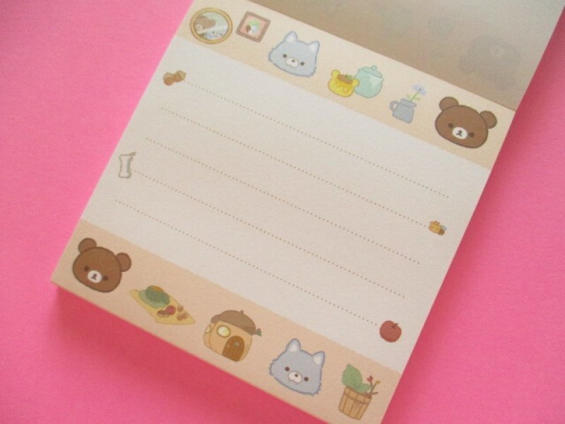 Photo2: Kawaii Cute Square Memo Pad Rilakkuma San-x *Aokogu no otomari (MH23701)