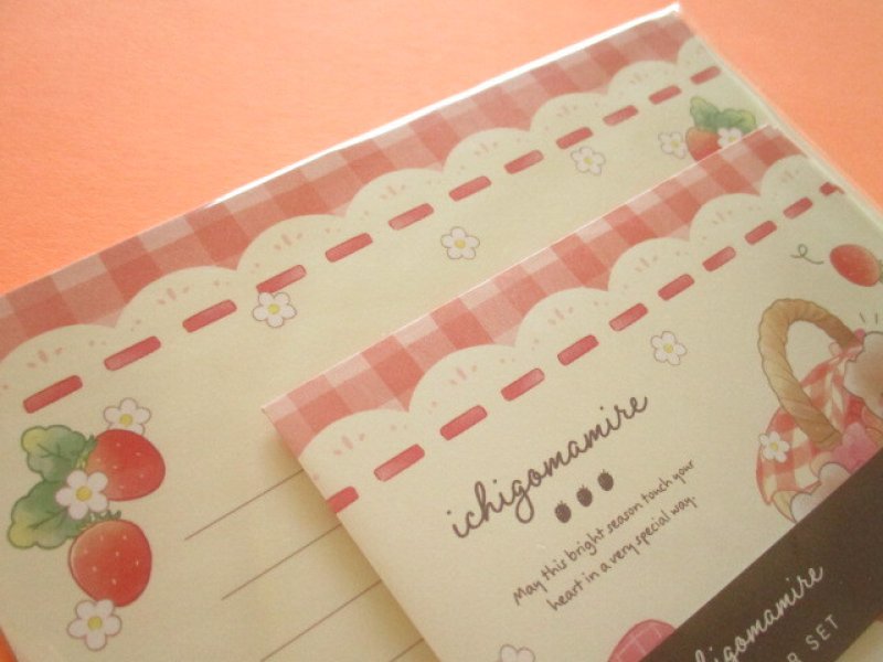 Photo1: Kawaii Cute Letter Set Kyowa *ichigomamire (42-195 Bear)