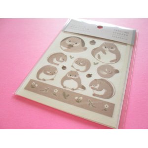 Photo: Kawaii Cute Tracing Die Cut Seals Set Kyowa *Japanese dwarf flying squirrel  (62-E67)
