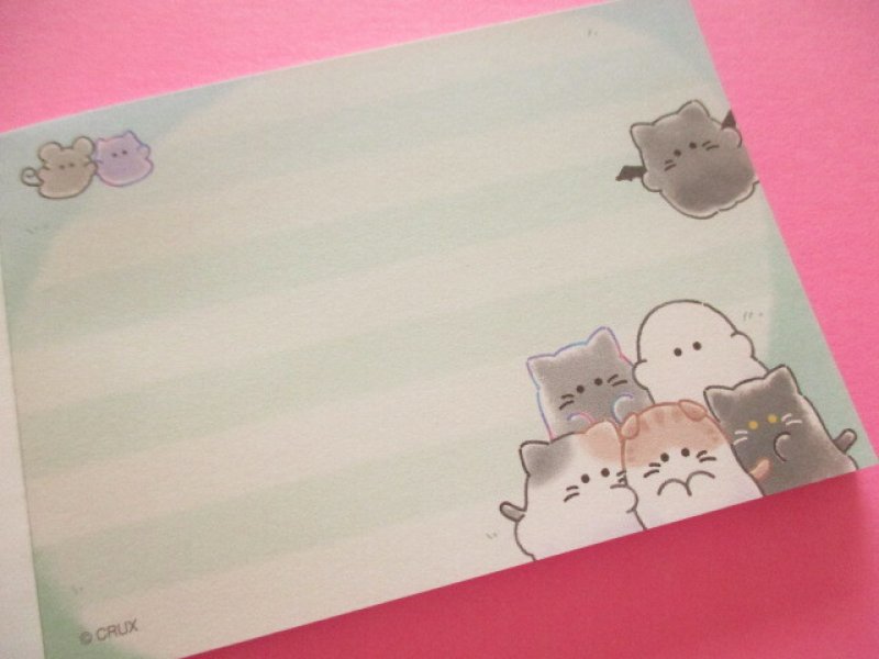 Photo2: Kawaii Cute Mini Memo Pad Obakenu Crux *ネコかいぎ (125695)