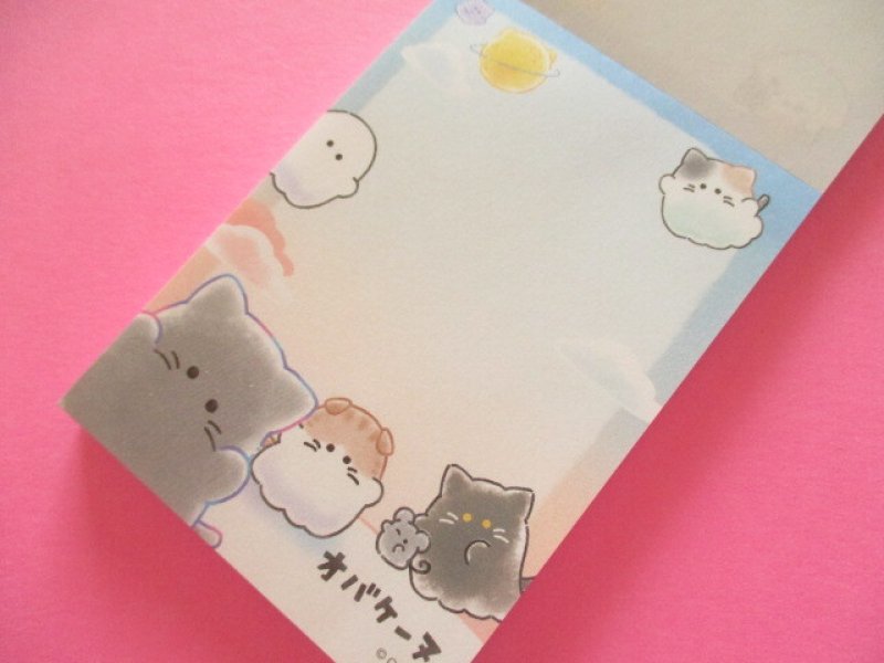 Photo1: Kawaii Cute Mini Memo Pad Obakenu Crux *ネコかいぎ (125695)