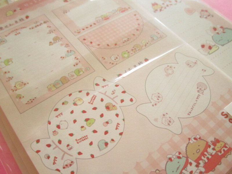 Photo3: Kawaii Cute Regular Letter Set San-x Sumikkogurashi *Sakuma Strawberry milk candy (MH82401)