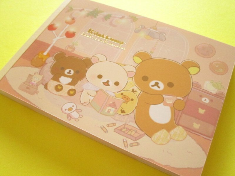 Photo1: Kawaii Cute Large Memo Pad Rilakkuma San-x *すてきなお家 (MH24402) (1)