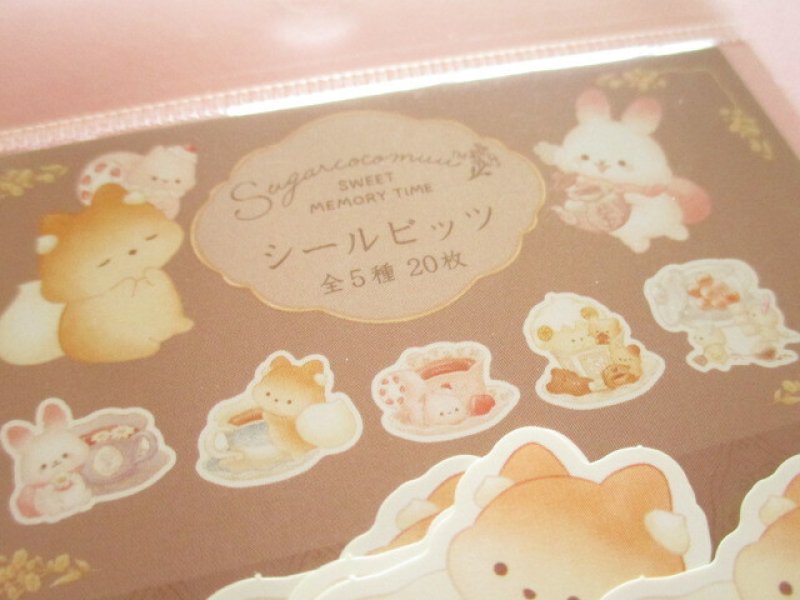Photo2: Kawaii Cute Seal Bits Sticker Flakes Sack Sugarcocomuu San-x *Sweet Memory Time (SE65101)