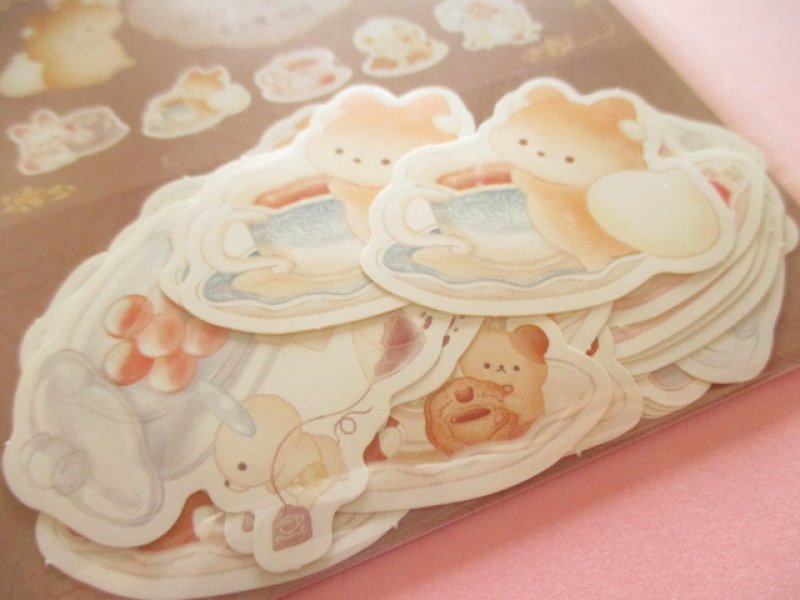 Photo1: Kawaii Cute Seal Bits Sticker Flakes Sack Sugarcocomuu San-x *Sweet Memory Time (SE65101)