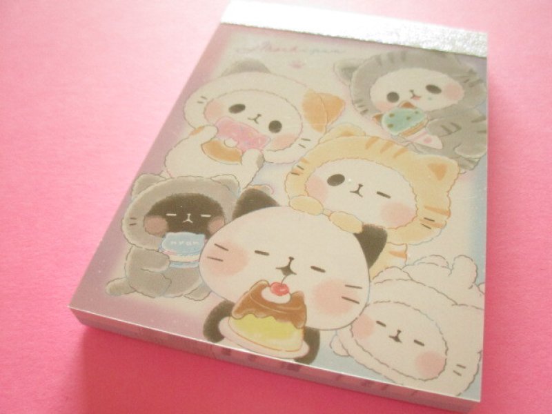 Photo1: Kawaii Cute Mini Memo Pad Mochi Mochi Panda Kamio Japan *Neko Neko Sweets Party (223883) (1)