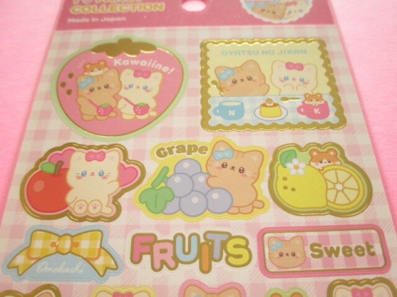 Photo1: Kawaii Cute I ♡Fancy Collection Stickers Sheet Gaia *Lovely Koneko (468015)