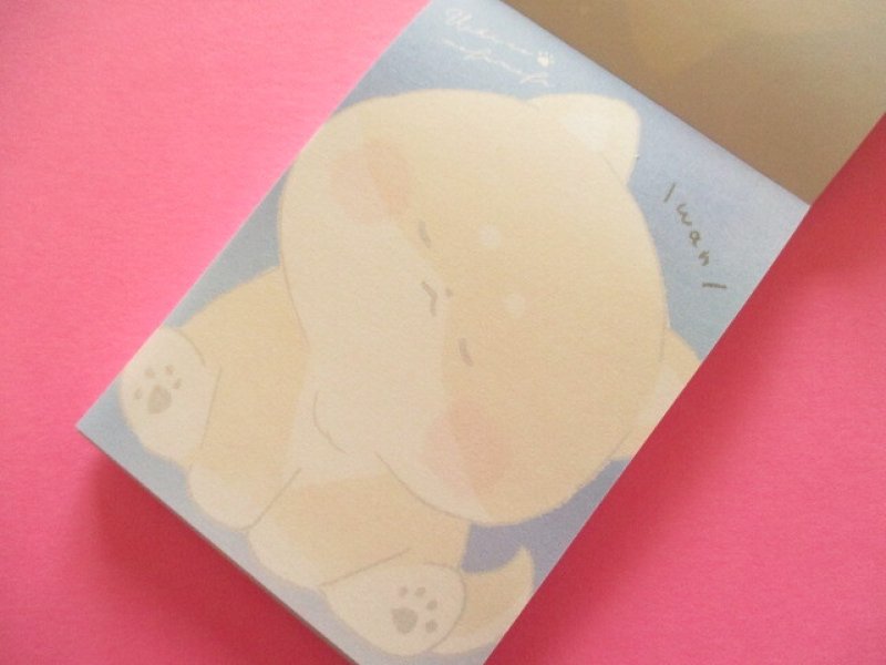 Photo1: Kawaii Cute Mini Memo Pad Uchino Mofumofu Kamio Japan *Dog (224113)